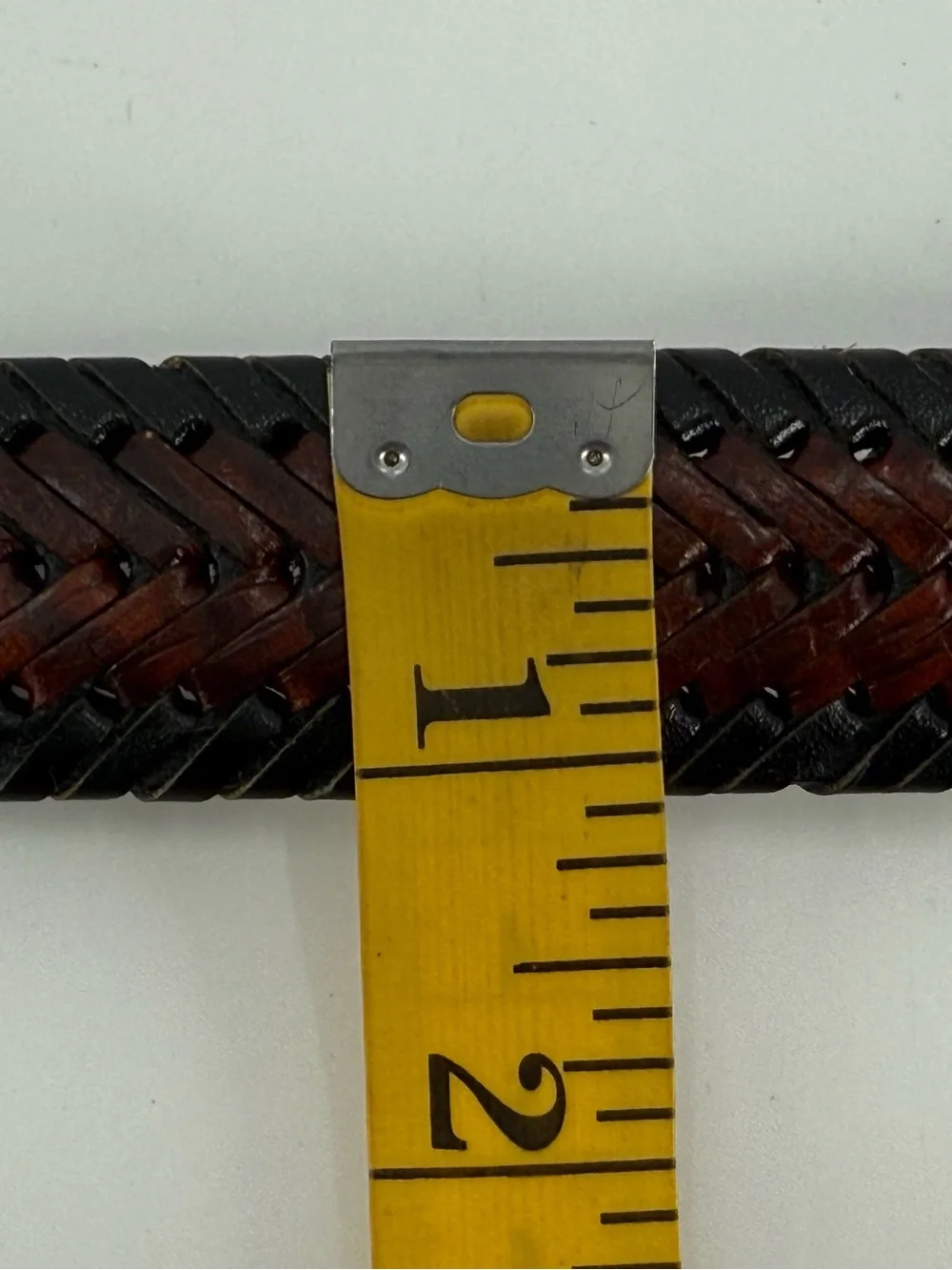 Men’s Braided Leather Belt 2 Tone 34